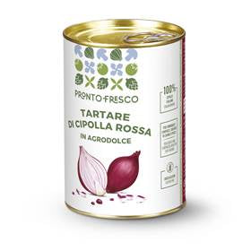 Tartarre di Cipolla Rossa di Tropea in Agrodolce 400 gr. Can with red onion tartare.