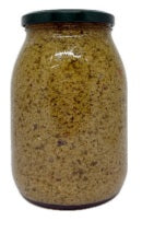 Paté di Olive Verdi in Olio di semi di girasole 1 kg in a jar.