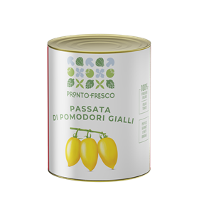 Conserva di Passata di Datterini Gialli con pomodori freschi, 800 gr, confezione da 6 pz.