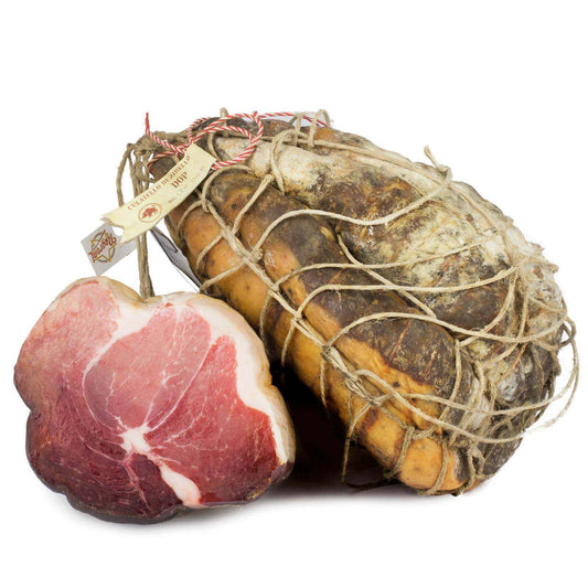 Culatello di Zibello - DOP non lavato, pregiato salume italiano da 4 kg con sapore intenso.