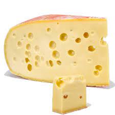 Formaggio - Maasdammer olandese, un formaggio olandese a pasta compatta con grandi buchi, 2 kg c.a.