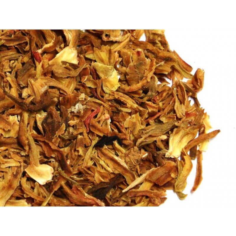 Karkade' Bianco essiccato fiori di Ibisco bianchi disidratati per preparare bevande acidule e aromatizzate.